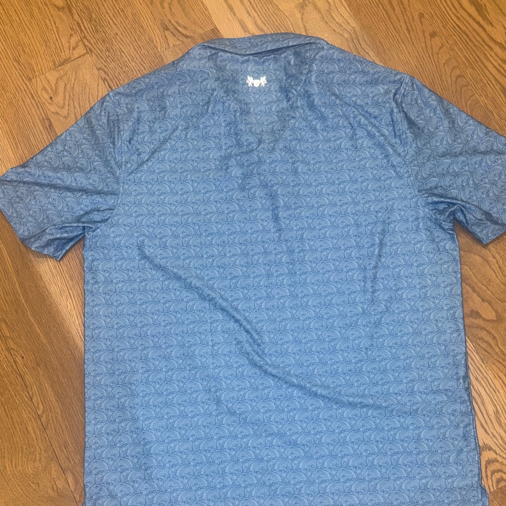 Hickey Freeman Blue Pattern Polo - image 5